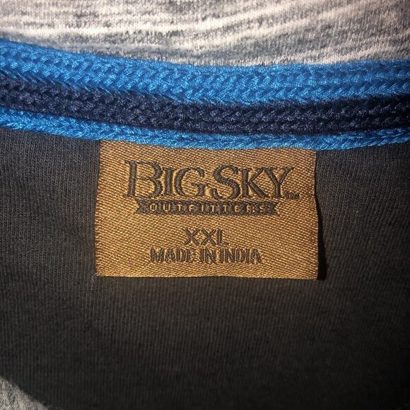 Big Sky Outfitters Button Up Adult XXL Mens Gray Short Sleeve Cotton Blend Polo - Picture 3 of 10